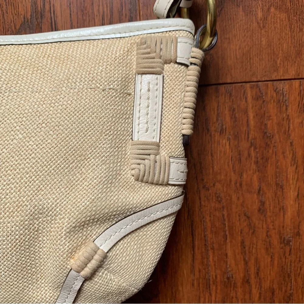 Vintage Coach Angora Raffia Leather Shoulder Bag - 2005 - Picture 7 of 11